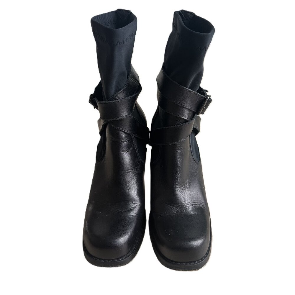 Guess Leather Heeled Strappy Bootie
